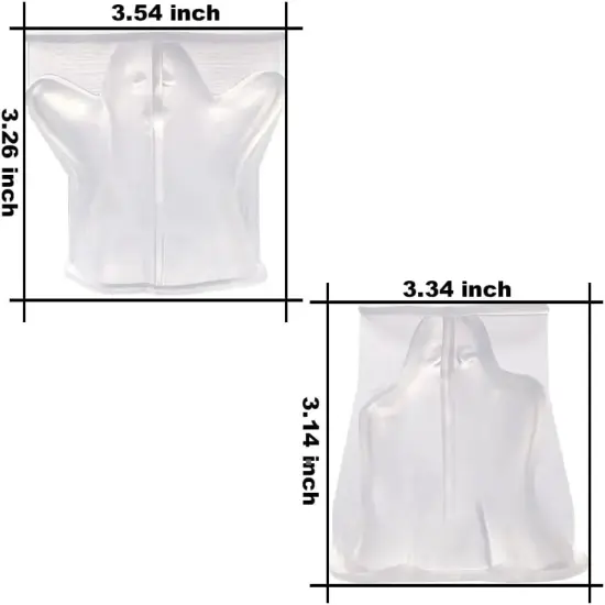 Kitcheniva 2 Styles Ghost 3D Molds Flexible Clear Silicone {3}