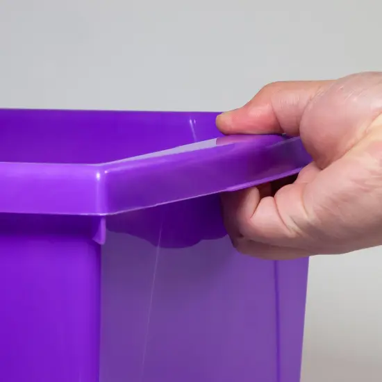 4 Gallon Classroom Storage Bin, Purple, Pack of 3 {4}