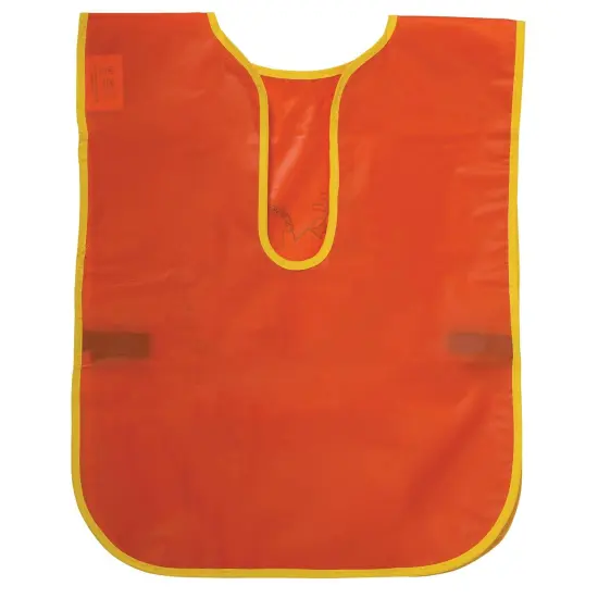 Children's Artist Smock, Ages 3 to 8, Orange, 15" x 12", Pack of 3 {3}