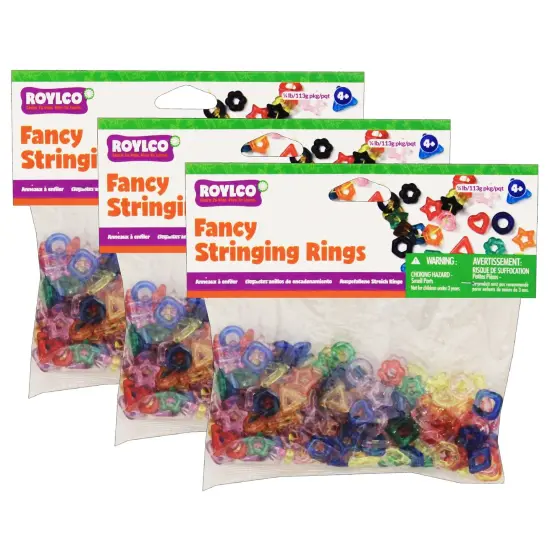 Fancy Stringing Rings, 0.63" Size, 0.25 lb. Per Pack, 3 Packs {1}