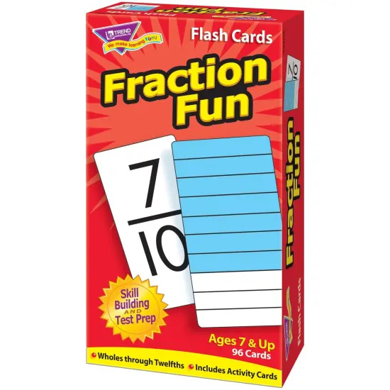 Fraction Fun Skill Drill Flash Cards, 3 Packs {3}