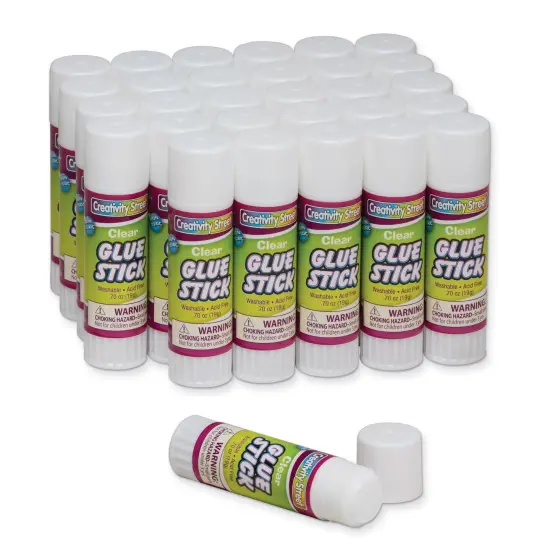 Glue Sticks, Clear, 0.70 oz., 30 Per Pack, 2 Packs {2}