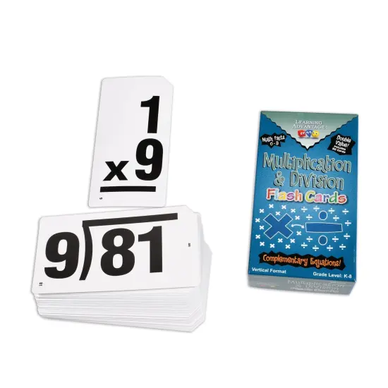 Double-Value Vertical Flash Cards - Multiplication & Division Set - 90 Per Pack, 2 Packs {4}