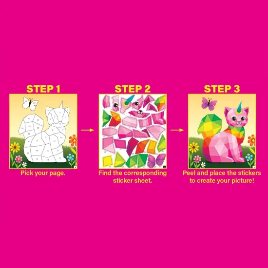 Magical Creatures Modern Mosaics Stick to the Numbers Activity Book, Pack of 2 {4}