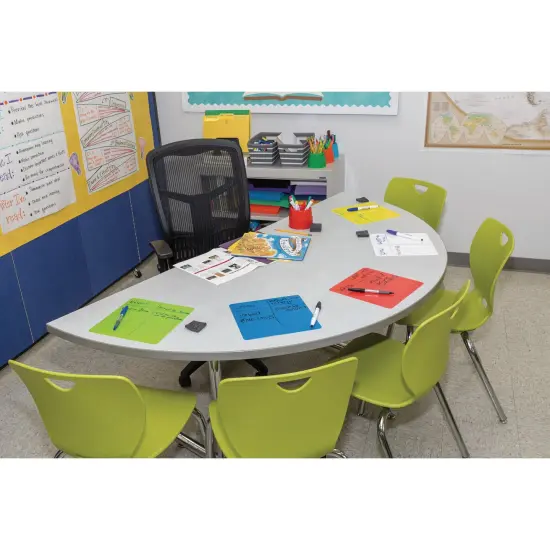 Self-Stick Dry Erase Squares, 5 Assorted Colors, 10" x 10", 10 Count {6}