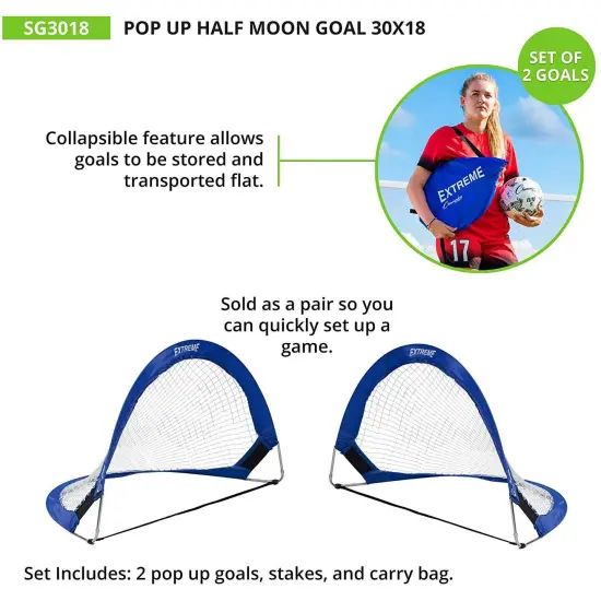 Pop-Up Half Moon Goal, 30" x 18" {3}