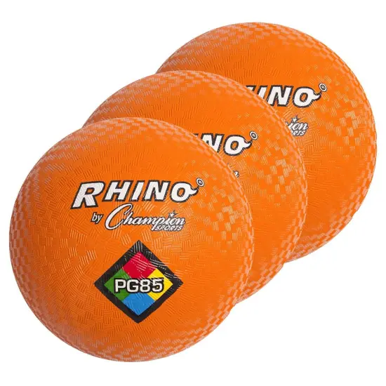 Playground Ball, 8-1/2", Orange, Pack of 3 {1}