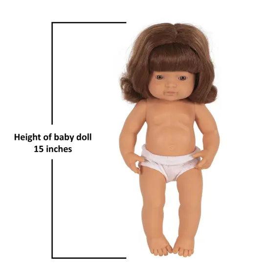 Anatomically Correct 15" Baby Doll, Caucasian Girl, Red Hair {3}