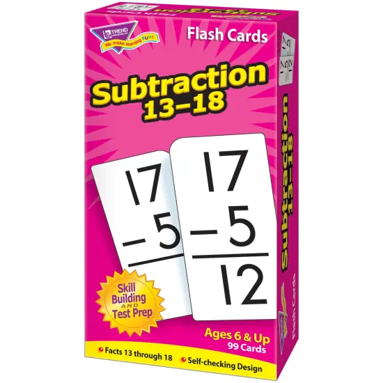 Subtraction 13-18 Skill Drill Flash Cards, 3 Packs {4}