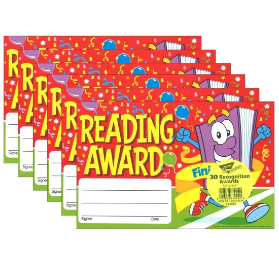 Reading Award Finish Line Recognition Awards, 30 Per Pack, 6 Packs {1}