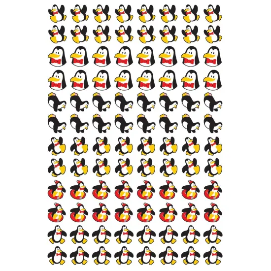 Perky Penguins superShapes Stickers, 800 Per Pack, 6 Packs {3}