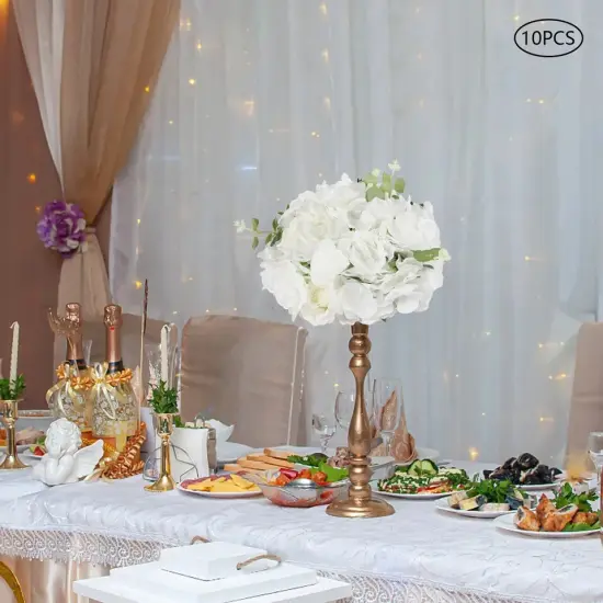 10-Pieces 12-Head Artificial Flower Balls for Wedding Centerpieces {6}