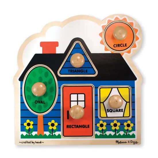 First Shapes Jumbo Knob Wooden Puzzle - 5 Pieces {1}