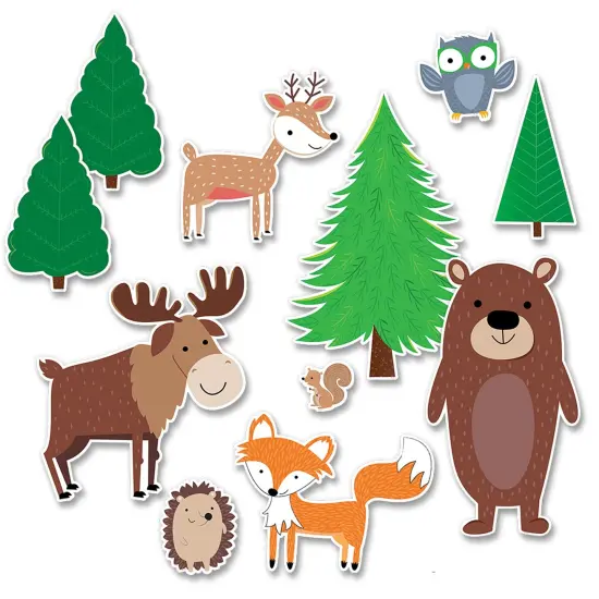 Jumbo Woodland Friends Bulletin Board Set, 11 Pieces {1}