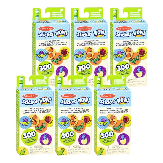 Sticker WOW! Refill Stickers - Dinosaur - 300 Per Pack, 6 Packs {1}