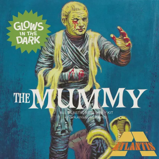 Atlantis Plastic Model Kit-Lon Chaney Jr. Mummy Glow Limited Ed. {1}