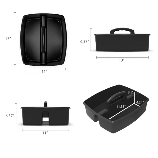 Large Caddy, Black, Pack of 3 {4}