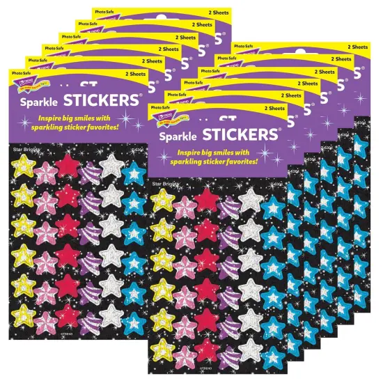 Star Brights Sparkle Stickers&reg;, 72 Per Pack, 12 Packs {1}