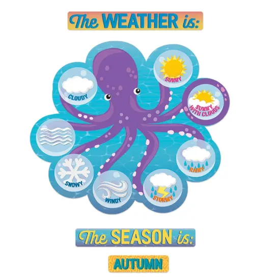 Seas the Day Calendar Bulletin Board Set, 98 Pieces {4}