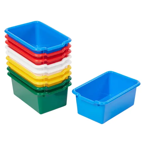 Scoop Front Storage Bins, Multipurpose Organization, 10-Pack Turquoise {7}