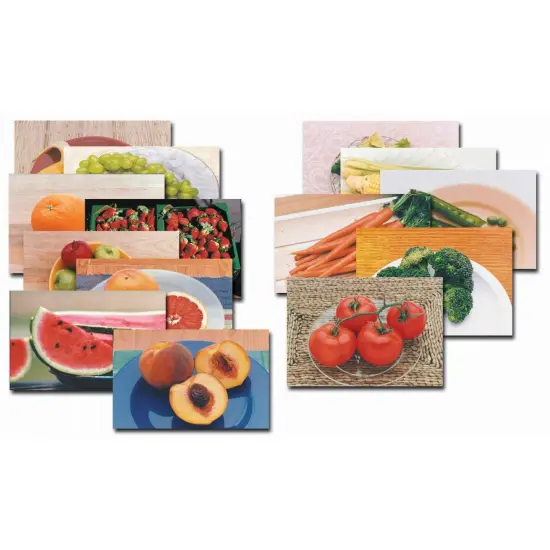 Fruits & Vegetables Real Life Learning Poster Set, Set of 14 {1}