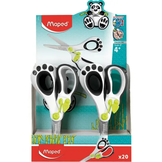 Koopy Spring-Assisted Educational Scissors, 5" Display of 20 {2}