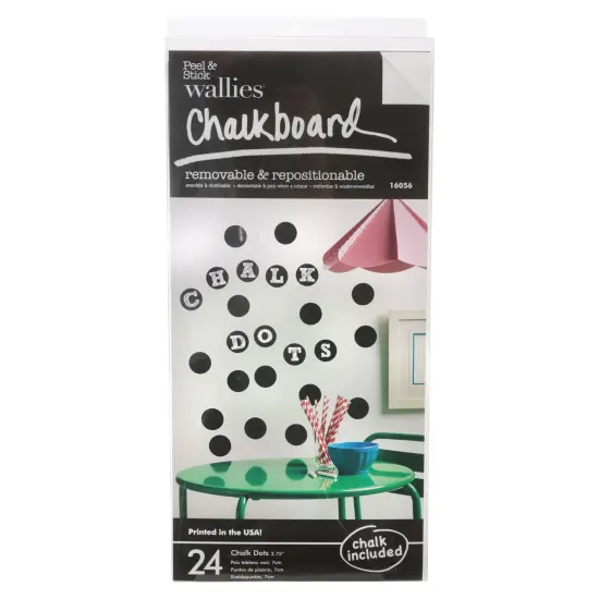 Dot Chalkboard Vinyl Labels, 2.75", Pack of 24 {1}