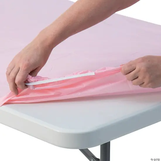 Fitted Plastic Tablecloths Bulk 12 Pc. 8 Ft. Purple {4}