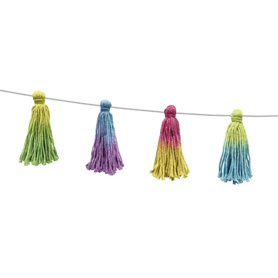 Tie-Dye Tassels Garland {3}