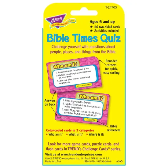 Bible Times Quiz Challenge Cards&reg;, 6 Sets {3}