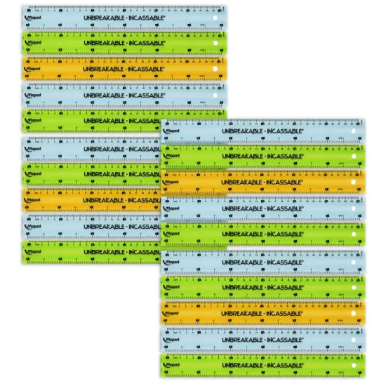 Unbreakable Ruler 12" / 30cm, Pack of 20 {1}