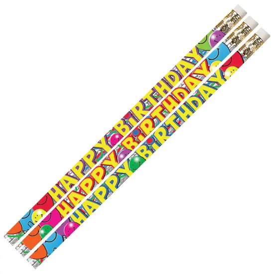 Birthday Bash Motivational/Fun Pencils, 12 Per Pack, 12 Packs {2}
