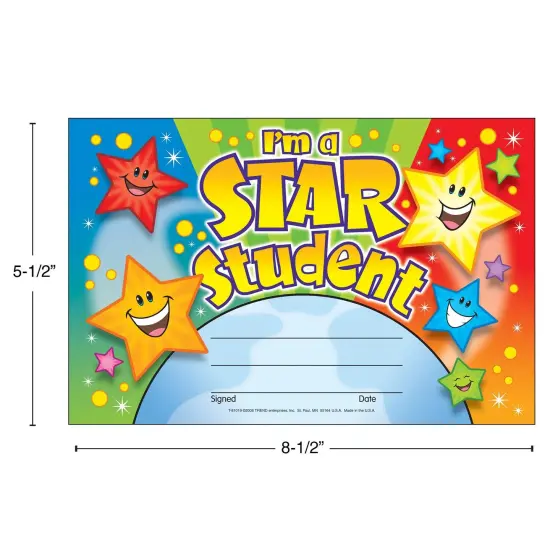 I'm a Star Student Recognition Awards, 30 Per Pack, 6 Packs {2}