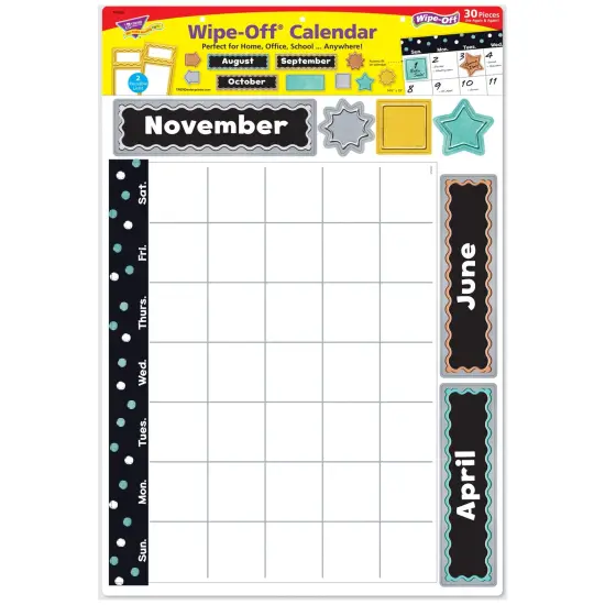 I &hearts; Metal&trade; Wipe-Off&reg; Calendar Bulletin Board Set, 3 Sets {4}