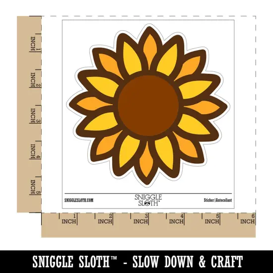 Summer Sunflower Waterproof Vinyl Phone Tablet Laptop Water Bottle Sticker Set - 5 Pack {1}