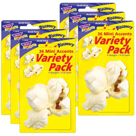 Popcorn Mini Accents Variety Pack, 36 Per Pack, 6 Packs {1}