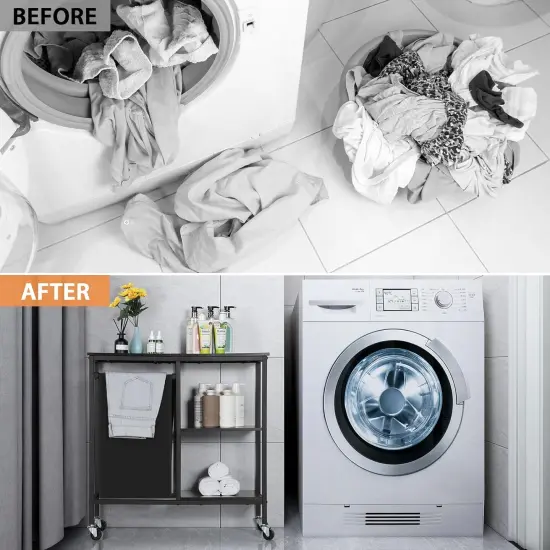 Black Laundry Basket with lid {5}