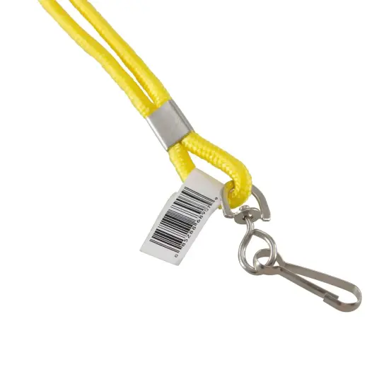 Standard Lanyard Hook Rope Style, Yellow, Pack of 24 {2}