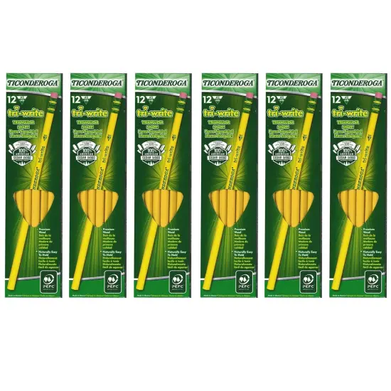 tri-write&trade; Pencils, 12 Per Pack, 6 Packs {1}