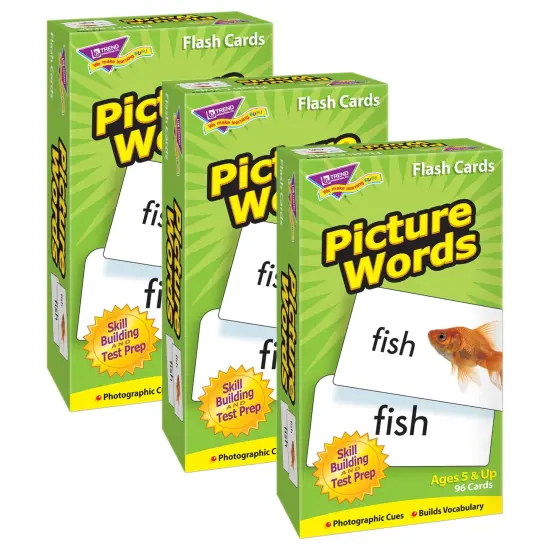 Picture Words Skill Drill Flash Cards, 3 Packs {1}