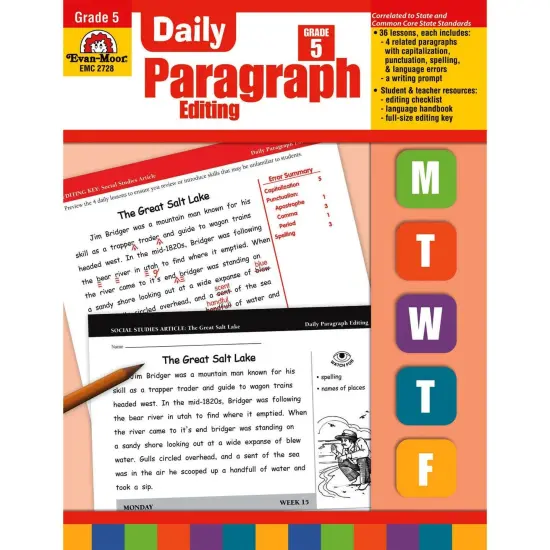 Daily Paragraph Editing Book, Grade 5 {1}