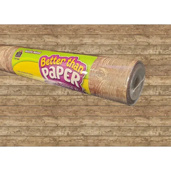 Better Than Paper&reg; Bulletin Board Roll, 4' x 12', Rustic Wood Design, 4 Rolls {2}