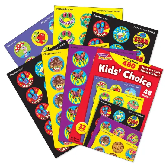 Kids' Choice Stinky Stickers&reg; Variety Pack, 480 Per Pack, 2 Packs {3}