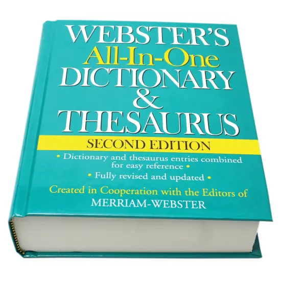 Webster's All-in-One Dictionary & Thesaurus, Second Edition, Pack of 2 {2}