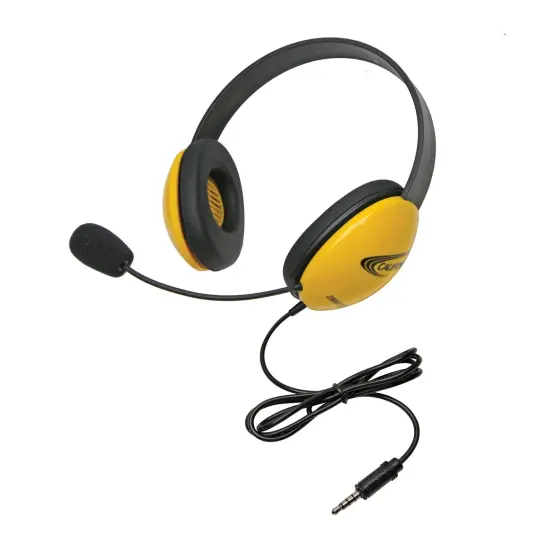 Listening First&trade; Headsets with Single 3.5mm plugs, Yellow {1}