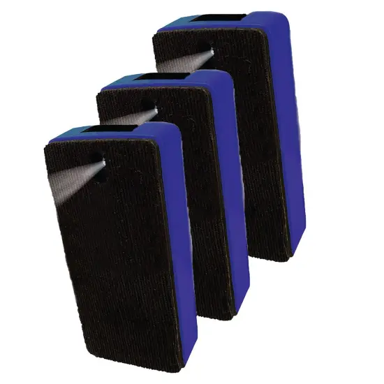 Magnetic Whiteboard Spray Eraser with Liquid Cleaner, Refillable, Blue, Pack of 3 {1}