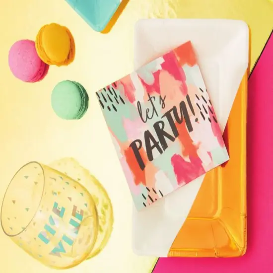 Let's Party Multicolor BeverageNapkin {2}
