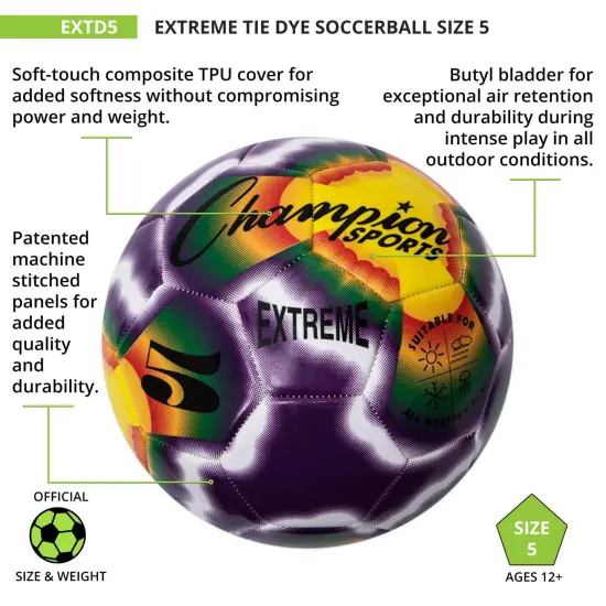 Extreme Tiedye Soccerball, Size 5 {3}