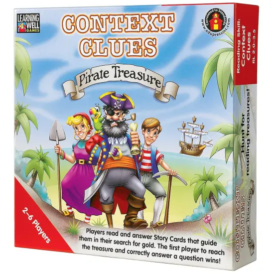 Context Clues&mdash;Pirate Treasure Game, Red Levels 2.0-3.5 {1}