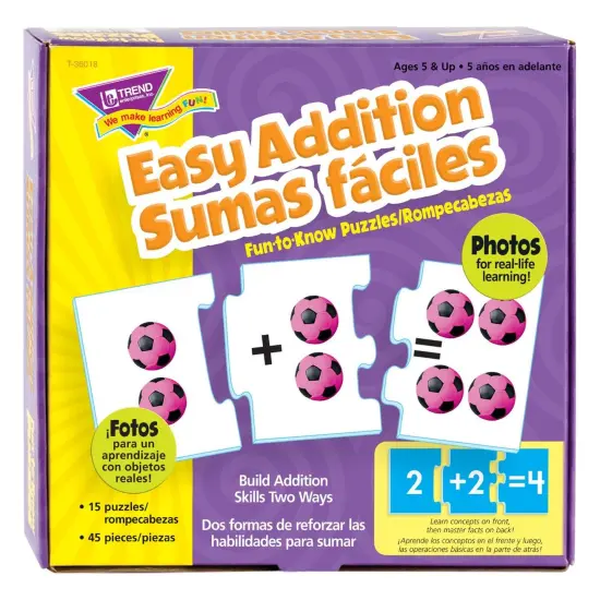 Easy Addition/Sumas faciles Fun-to-Know&reg; Puzzles, Pack of 2 {5}